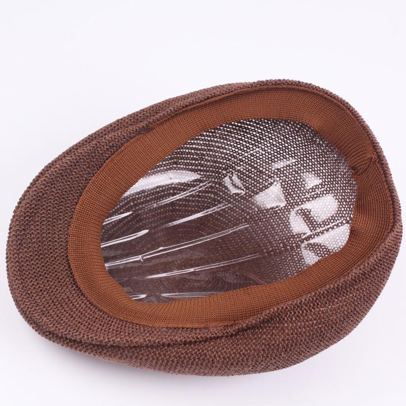 Сетчатая кепка летняя берет мужская сетчатая кепка с язычком утка Англия повседневная шляпа от солнца шляпа Ms. Соломенная бумажная крышка вперед