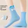 Женские весенне-осенние новые дезодорирующие влагопоглощающие студенческие носки-гольфы из чистого хлопка