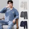 L-4XL Autumn Winter Luxury Pyjamas Knited Cotton Men's Pajamas Set Long Sets Sleepwear Pyjamas Nightsuits Pijamas Plus Size Homewear