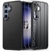 Case - Booling - for Samsung Galaxy S23 - Shockproof - Translucent - Black - 2 Tempered Glass