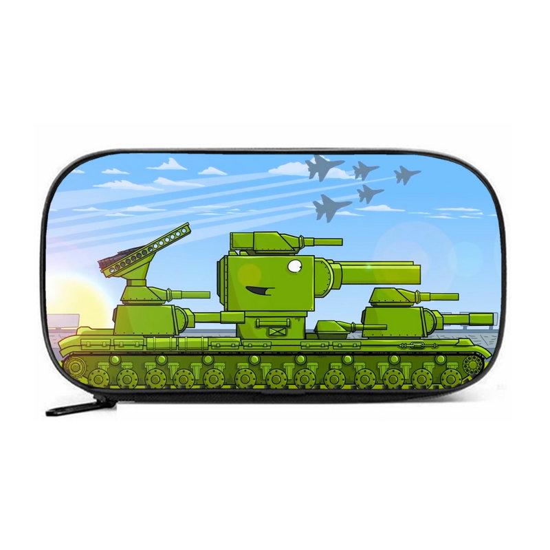 Пенал Tank KV44 большого объема - износостойкий Оксфордский тканевый пенал-органайзер для мальчиков