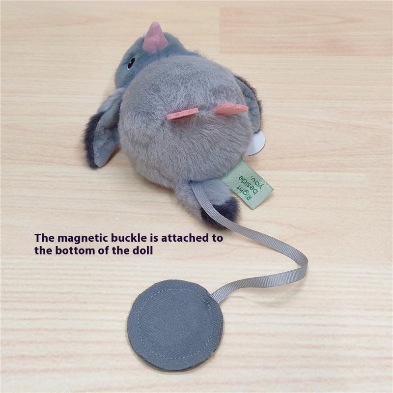 1 Piece Fluffy Pretty Parrot Pigeon Funny Toy Pendant Delicate Cute Mini Magnetic Station Shoulder Pet Bird Plush Toys For Kids