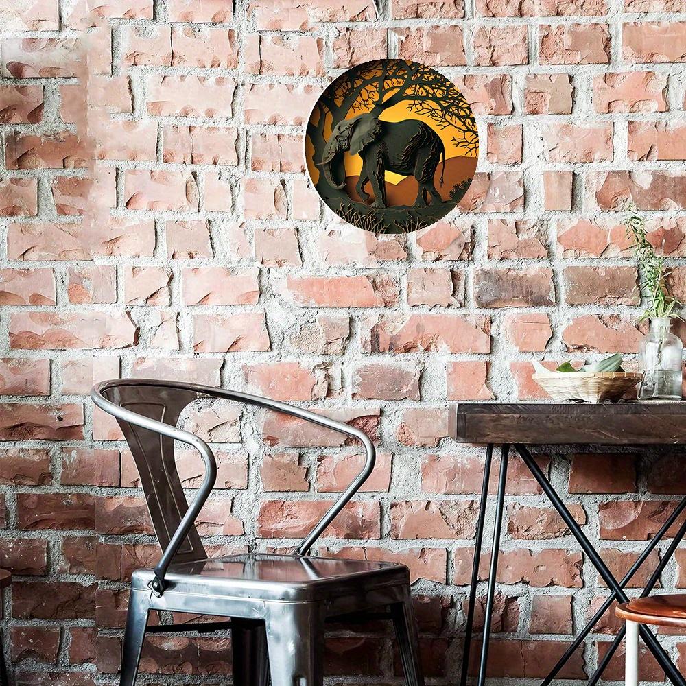 1pc 8x8 Inch Spring Aluminum Metal Signage Artificial Hollow Painting Circular Wreath Signage Office Decoration Women Gift