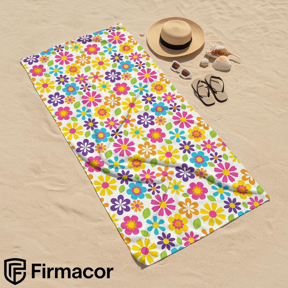 Bright Mixed Daisy Microfiber Beach Towel Quick Dry Sand Free Oversized Soft Absorbent Bath Towel for Swimming Pool Travel Gym