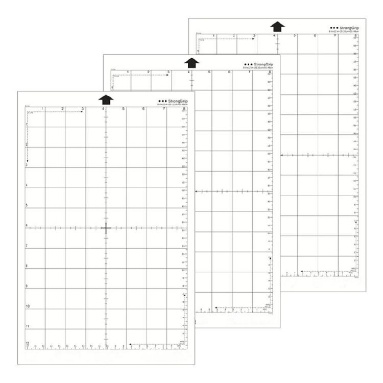 3 Sheets Adhesive Cutting Mats Silhouettes Portrait Replacement Cutting Mats