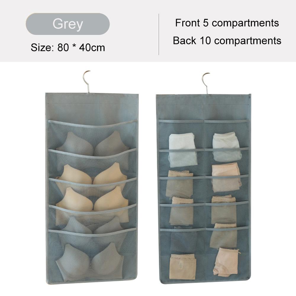 Двусторонняя подвесная сумка, складная сумка для хранения одежды, прозрачные носки, бюстгальтер, вешалка для нижнего белья, сумки-органайзеры для гардероба