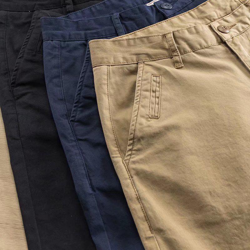 Men's Slim Fit Micro-Elastic Washed Casual Trousers - Summer 2023 Edition