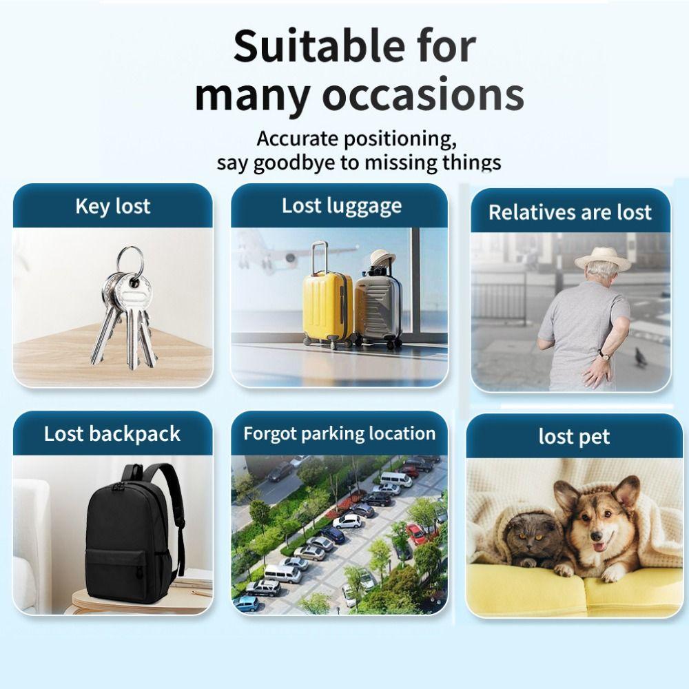 Пластиковый квадратный мини-трекер GPS для поиска домашних животных для детской сумки с ключами