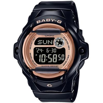 Женские часы Baby-G BG-169UG-1JF [BABY-G Front Protector BG-169 Series] Круглые часы Черные цифровые