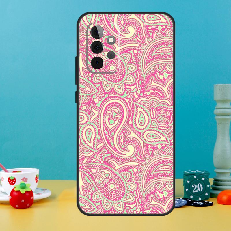 Paisley Pattern Case For Samsung Galaxy A15 A16 A05 A26 A36 A56 A52 A53 A33 A13 A34 A54 A14 A35 A55 A22 A32