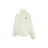Puma Solid Color Logo Embroidered Faux Shearling Jacket Women Jacket Pure-White 539954-65