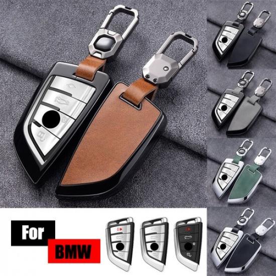 Zinc Alloy Leather Car Key Case Cover For BMW 2 3 4 5 6 7 8 X1 X2 X3 X4 M5 X6M