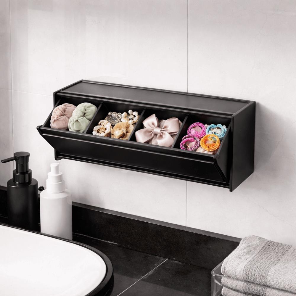 Plastic Magnetic Refrigerator Storage Box Wall Mounted Side Hanging Storage Rack  Bathroom