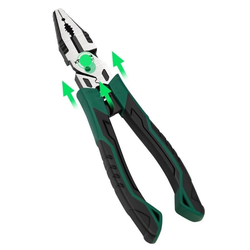 Многофункциональные 8-дюймовые ручные плоскогубцы, инструмент для зачистки проводов, кримпер, болторез для работы с кабелем и бытового ремонта