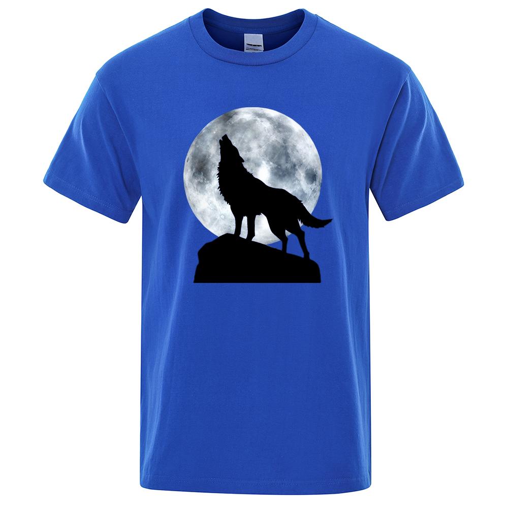 Смешная одежда Wolf, мужская удобная уличная футболка, летняя футболка большого размера из 100% хлопка, индивидуальная футболка против морщин