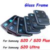 Новое Для Samsung S20+ S20 Plus S20 Fe S20 Ultra Задняя Камера Стекло Линзы + Рамка Задний Корпус Задняя Крышка С Металлической Рамкой Держателем