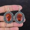 Серьги из красной змеиной яшмы, драгоценные камни, висячие серьги из стерлингового серебра 925 пробы, ювелирные изделия ручной работы, подарки для нее, серьги с камнями, соответствующими ее рождению