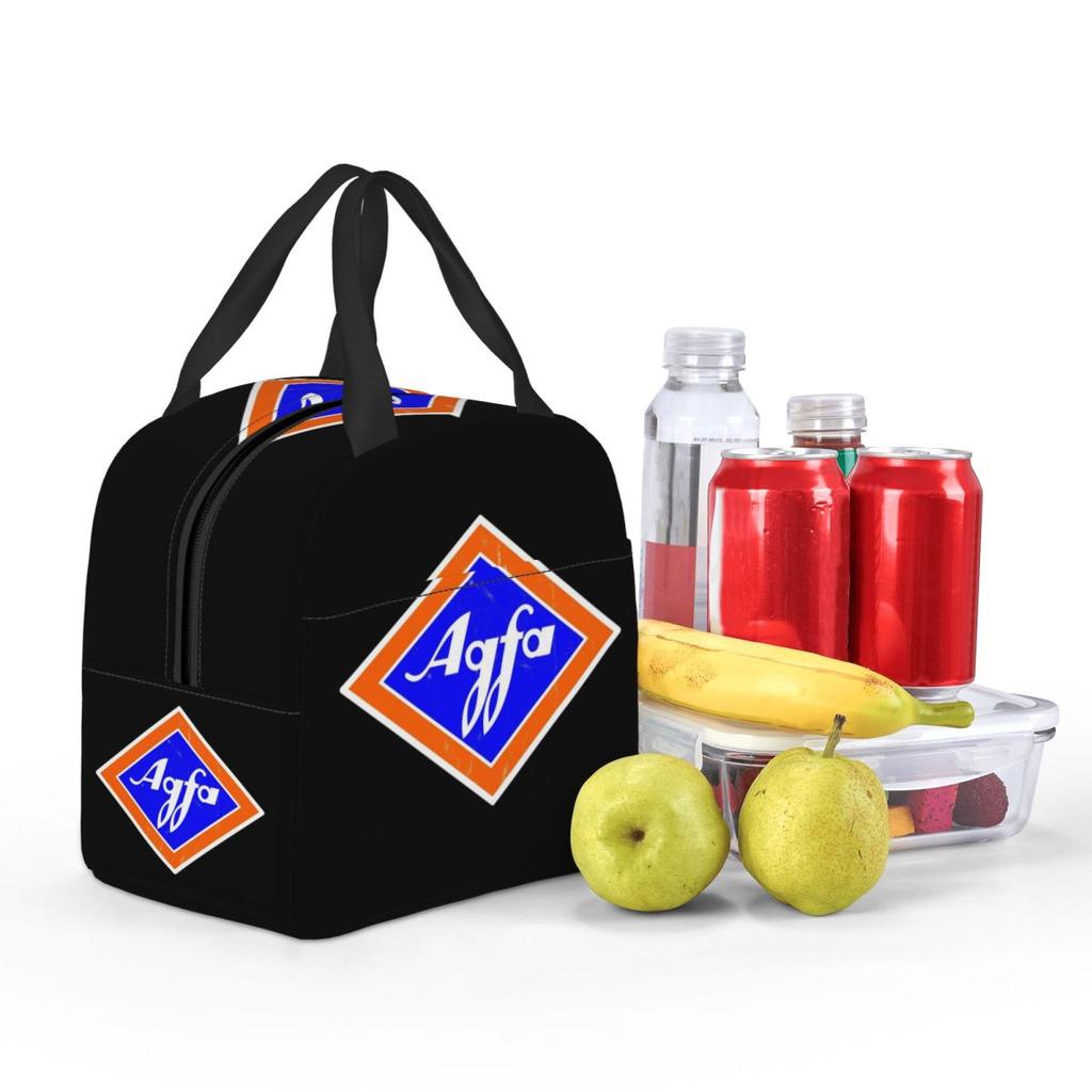 Retro Agfa Film Logo From 1960s Insulated Lunch Bag for Kids School Cooler Thermal Food Box Tote Leakproof Lunch Boxes Container