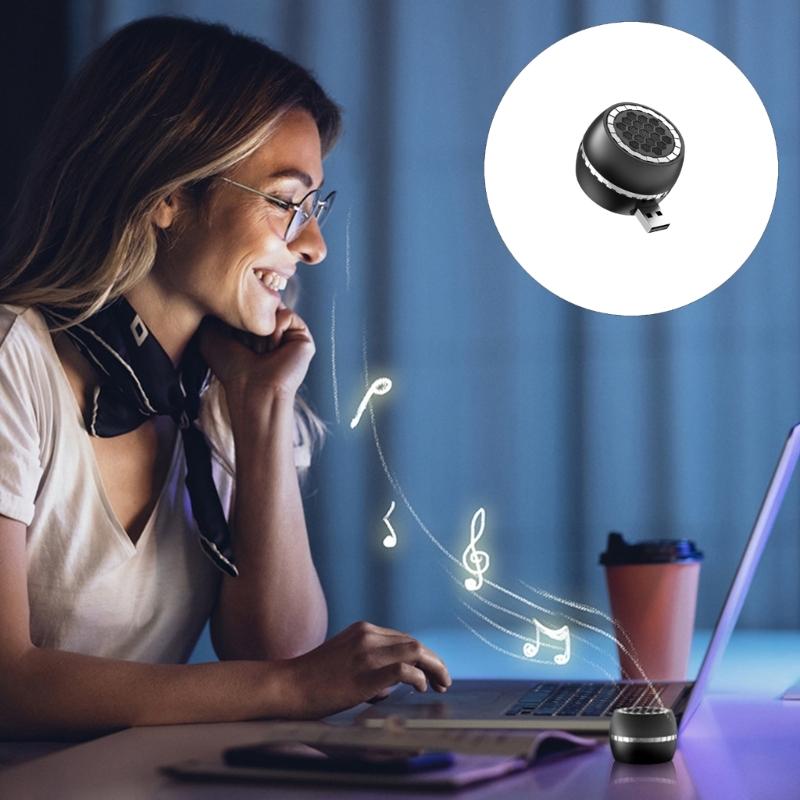 Компактный USB-динамик для ноутбука, простое прямое подключение, пластиковая конструкция, мини-динамик для офисов и путешествий