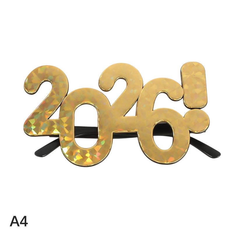 2026 Номер Очки С Новым Годом Очки Бриллиантовые Блестки Солнцезащитные Очки Косплей Реквизит Украшение для Рождественской Вечеринки Смешные Очки