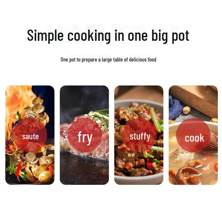 Сковорода Luchuan Old-Fashioned с круглым и плоским дном из чугуна с антипригарным покрытием для газовых плит