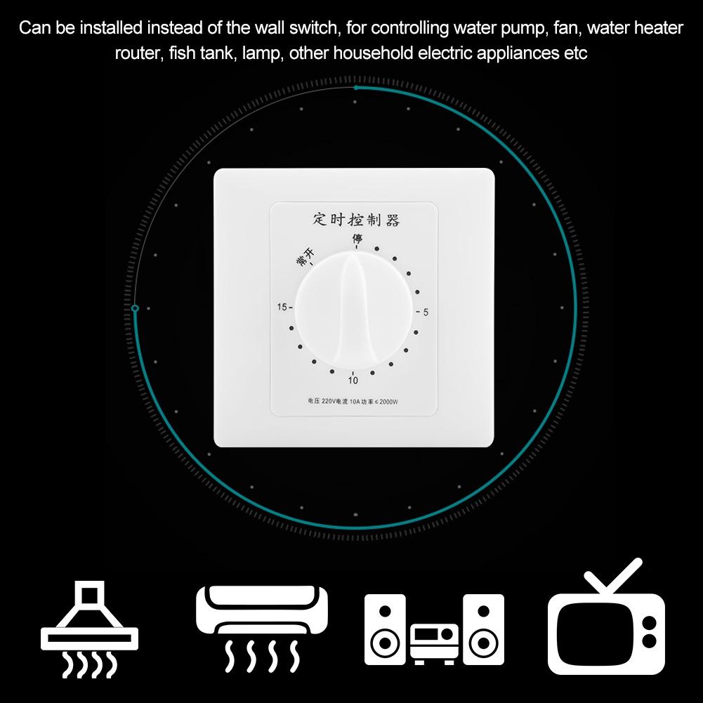 220V Water Pump Timer Mechanical Countdown Indoor Intelligent Time Switch Control