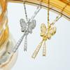 Tassel Cat-eye Butterfly Women's Versatile Clavicle Chain Hot-selling Accessories New Zircon Necklace