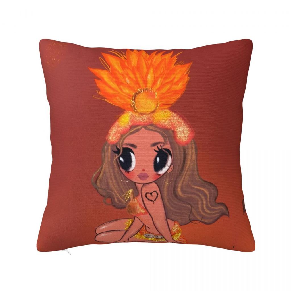 Karol G Tropicoqueta New Album Pillowcase Polyester Cushion Cover Decor Verano Rosa Throw Pillow Case Cover Home Square 40X40Cm