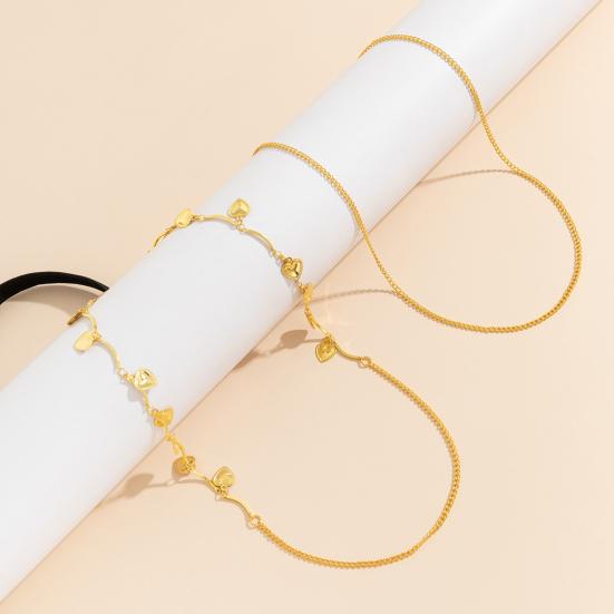 Цепочка на бедро, двухслойная подвеска в виде сердца, ювелирное покрытие, цепочка на ногу с кисточками для фотографии