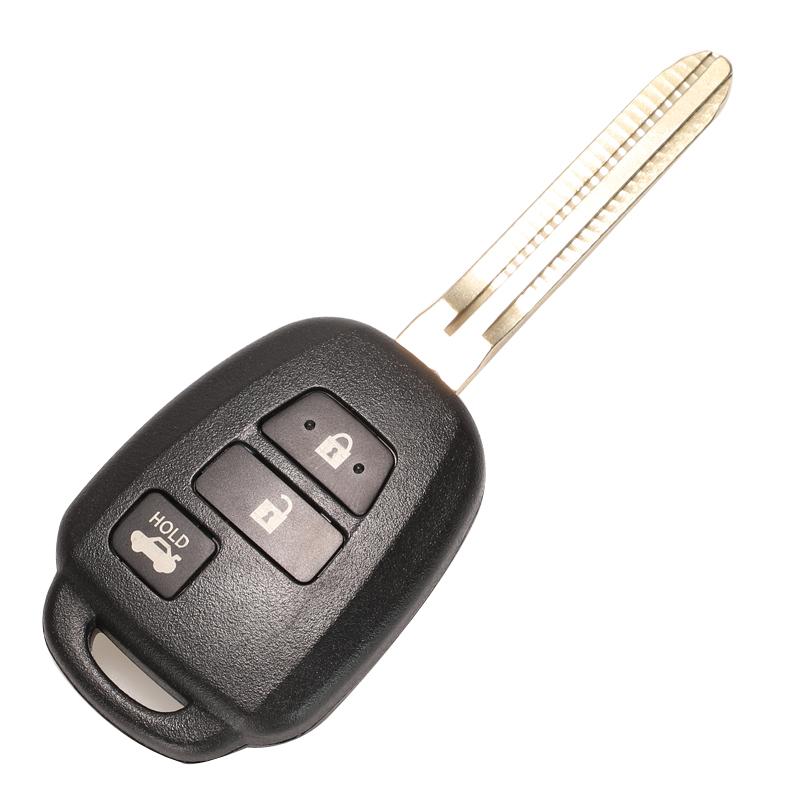 Чехол для ключа от машины jingyuqin Remote Car Key Shell для Toyota CAMRY 2012 2013 2014 2015 Corolla 2014 2015 с лезвием TOY43 с логотипом