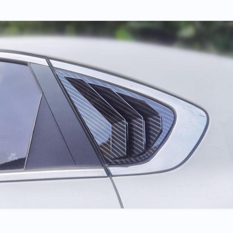 For Kia Cerato Forte K3 - Car Styling Rear Window Side Vent Shutter Louver Panel Trim Cover Accessories Carbon Fiber