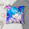 Аниме R-Re Zero Наволочка Квадратная Диванная с для узора удобная подушкаподходит для комнаты