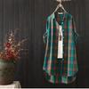 Woman's Lightweight Plus Size Plaid Shirt Sun Shirt Loose Long Cardigan Shirt
