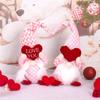 Valentine's Day Gnome Plush Doll Decorations Handmade Tomte For Valentine's Day Table Ornament Valentine's Present 2PC