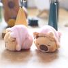 Cute and Cute Flip Kapibala Pendant Plush Toy Doll Capybara Bag Hanging Decoration Keychain Doll