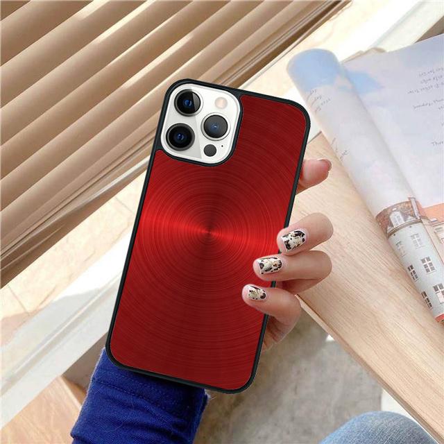 Чехол-накладка для iPhone 17 Air 15 16 14 13 12 Pro Max 11 Pro Max Plus с текстурой шлифованного металла Стальная печать Coque