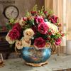 European Ceramic Crafts Decoration Living Room Desktop Flower Arrangement Vase Dining Table Entrance Vase Home Decorations