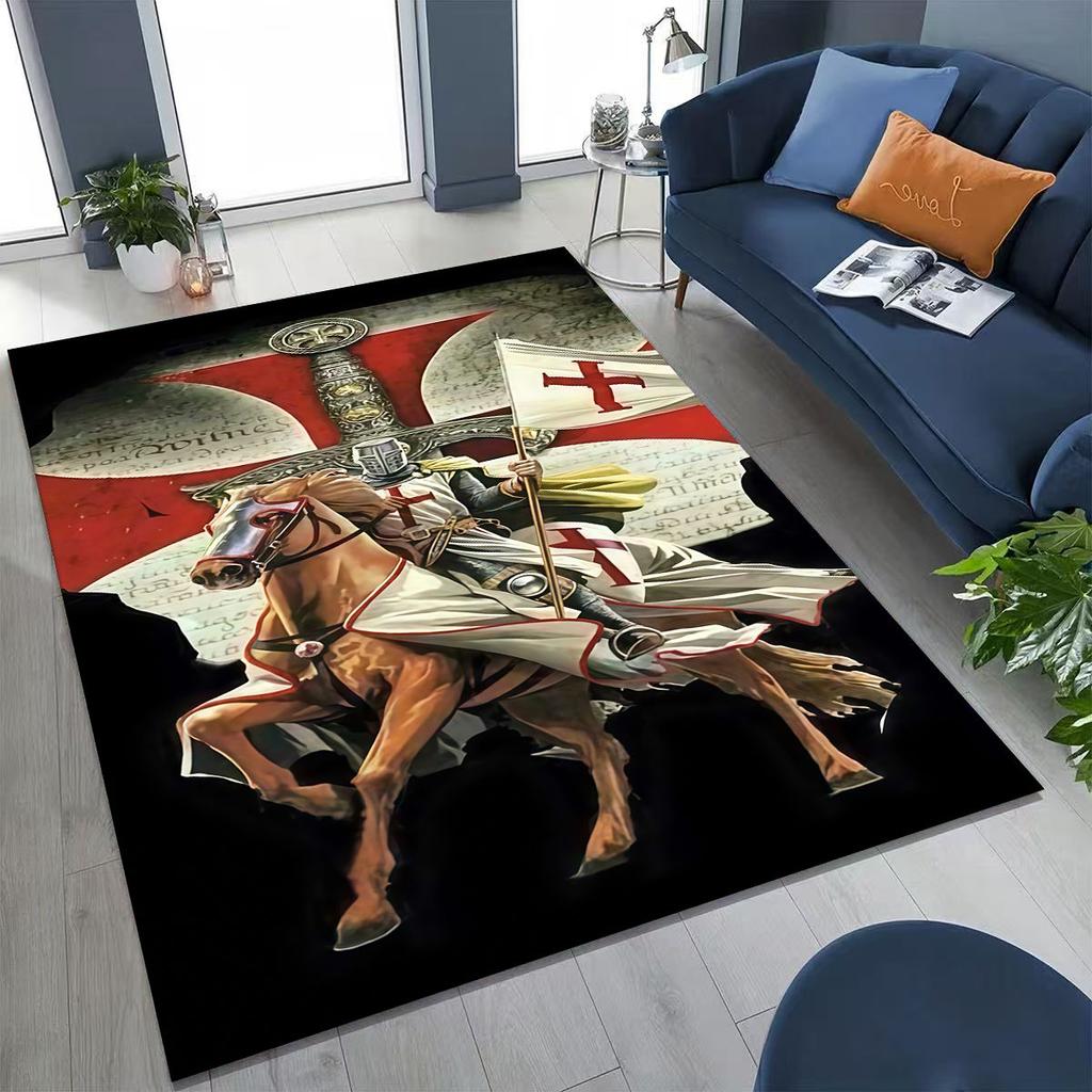 Тамплиер Рыцарь Крови Честь Святой Крестоносец Мультяшный Ковер для Спальни Гостиной Дивана Дома Декор Придверный Коврик, Детский Игровой Нескользящий Напольный Коврик