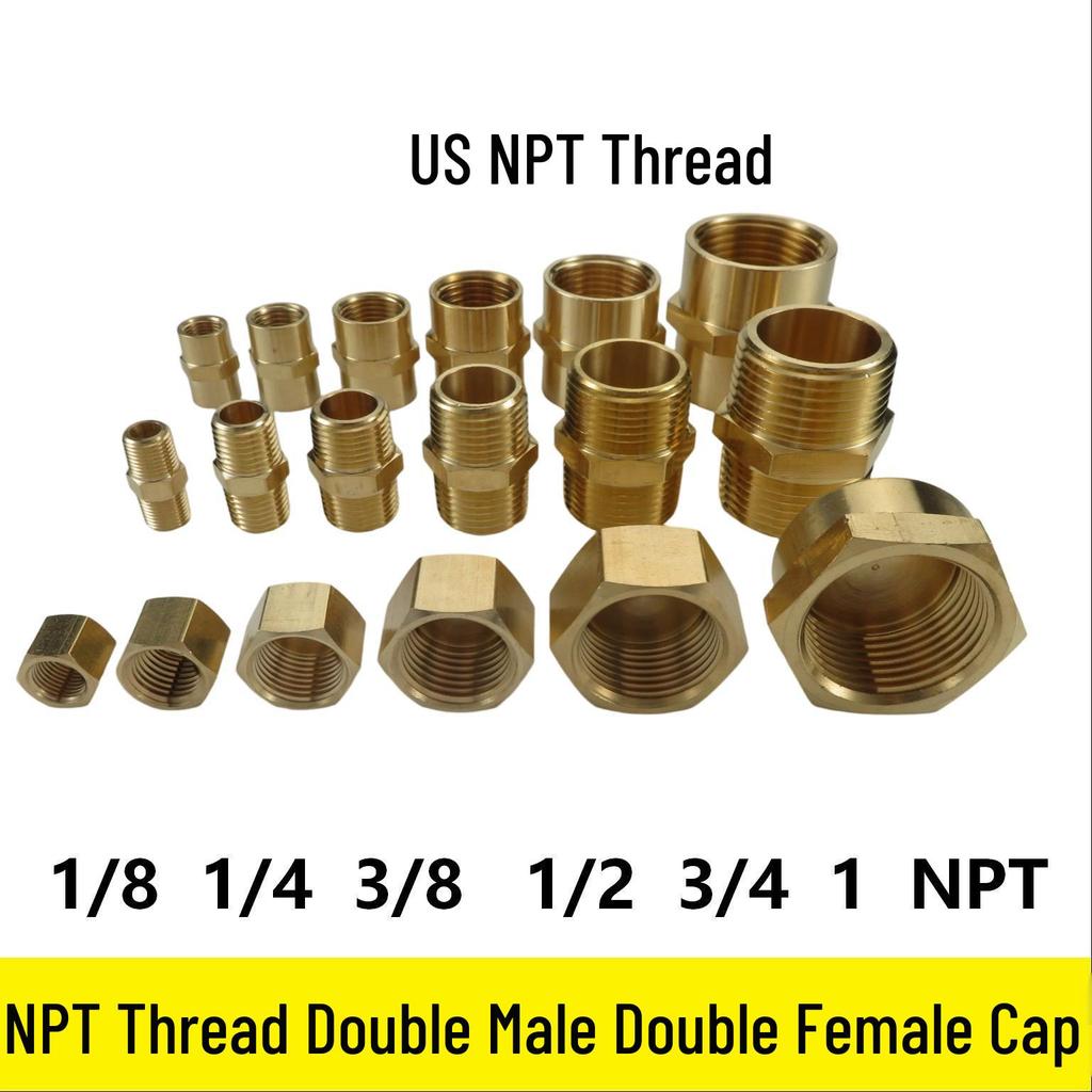 Латунный переходник для трубы, наружная резьба NPT 1/2", шестигранник 1", наружная резьба NPT