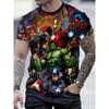 Летняя мужская 3D-печатная футболка Marvel Мстители Железный Человек Халк для уличной одежды, с круглым вырезом, с коротким рукавом, взрослая спортивная футболка