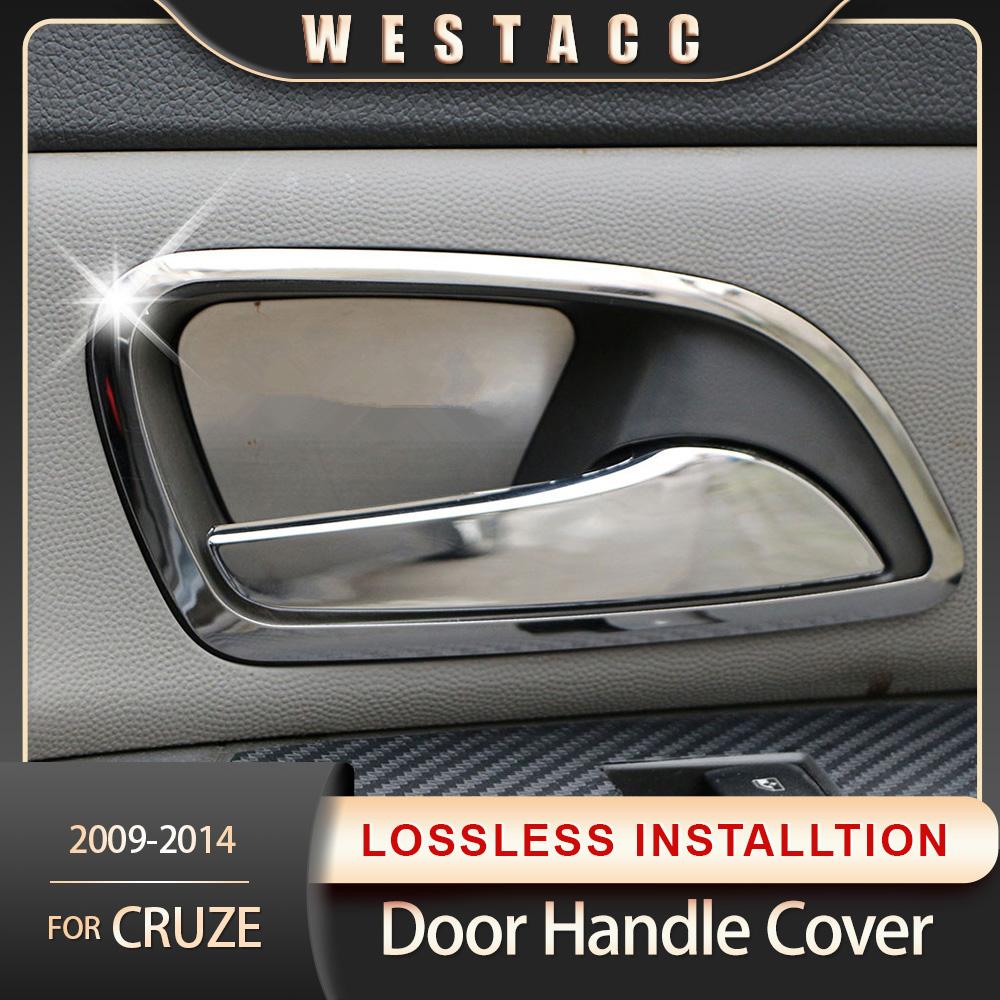 4 шт., внутренняя дверная ручка автомобиля из нержавеющей стали, декоративная наклейка, накладка на рамку для Chevrolet Cruze 2009-2015
