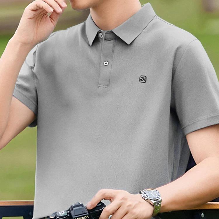 Summer Moisture Wicking Short-Sleeved Polo Shirt for Men