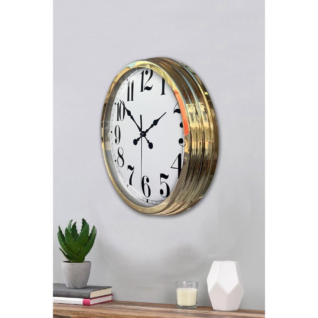 Металлические настенные часы с большими цифрами 40 см