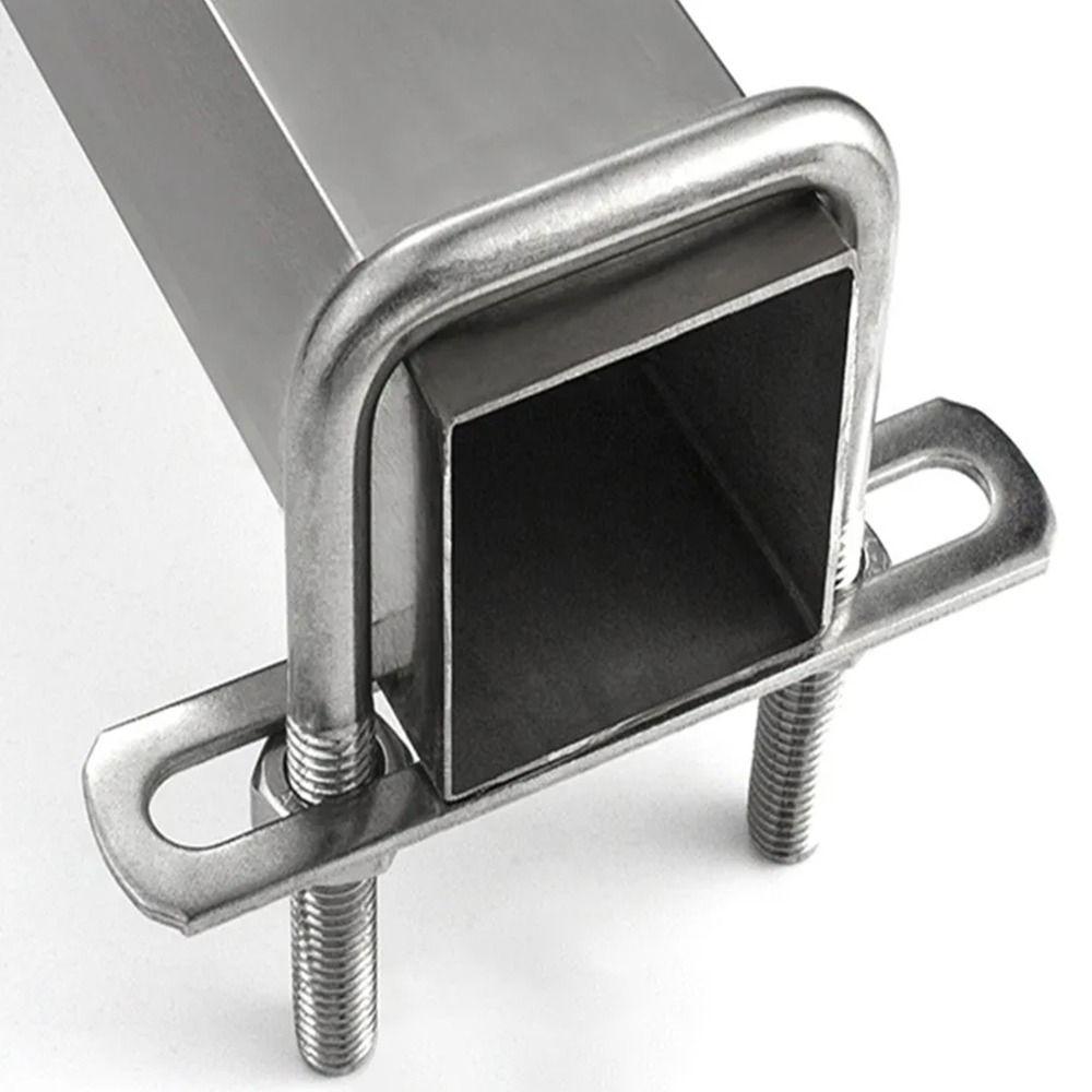 2Sets With Baffle Pipe U-clamp Iron Squa Bolt New Square Clamp