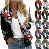 Jackets For Women Long Sleeve Lightweight Zip Up Cropped Fashion Print Outerwear Casual Quilted Jackets Whith Pockets