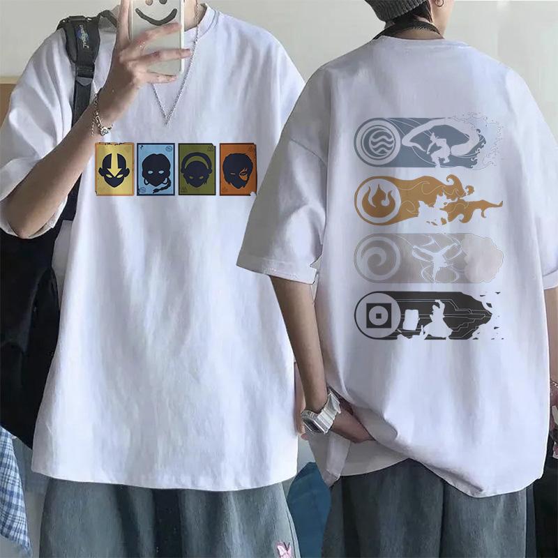 Модная футболка Mange Аватар: Последний маг воздуха Y2k Футболка Уличная одежда Аппа Йип Повседневная футболка Хип-хоп Харадзюку Футболки Топы Одежда