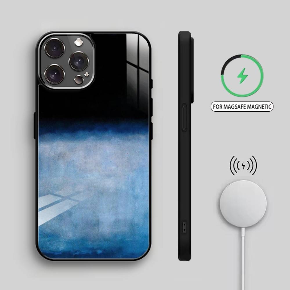 M-Марк Ротко A-Искусство Чехол для iPhone 17, 16, 15, 14, 13, 12, 11 Plus, Pro Max Магнитный Для Magsafe Беспроводной Зарядки