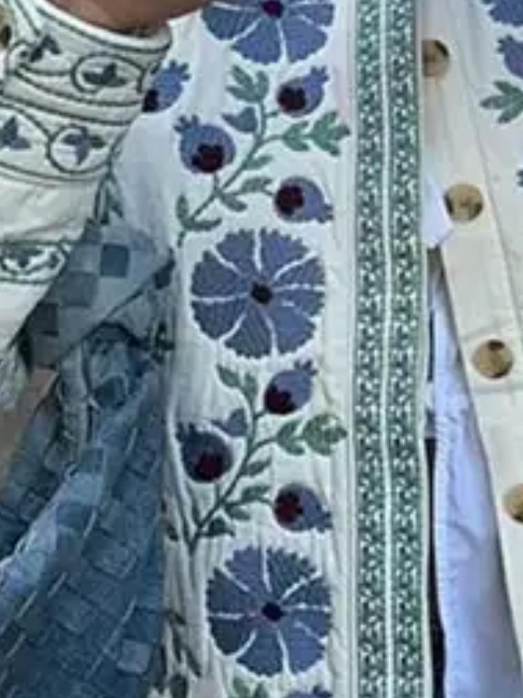 Эстетичная мода на шнуровке, хлопковая уличная куртка, зимняя, новая, с цветочным принтом, кардиган, стеганое пальто, элегантная женская верхняя одежда в стиле Харадзюку Хепберн