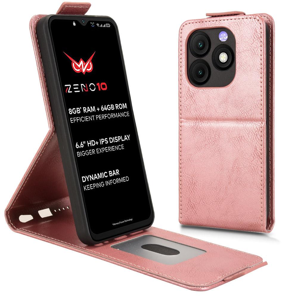 Для itel Zeno 10 4G Чехол-подставка Магнитная застежка Вертикальный откидной Кожаный чехол для телефона с держателем для карт