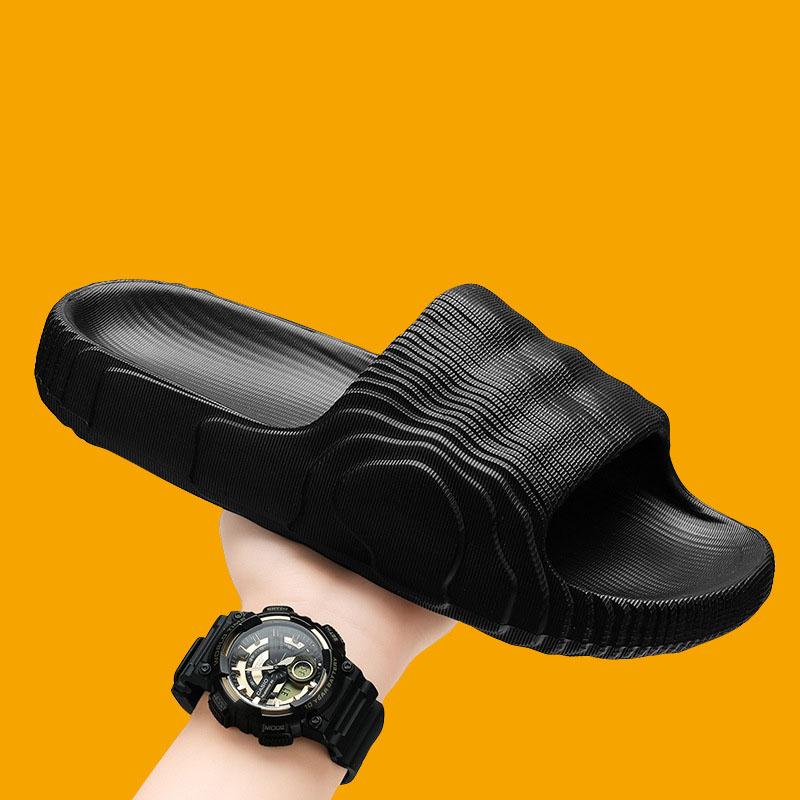 Мужские мягкие домашние тапочки, парные домашние тапочки с защитой от скольжения, мужские и женские сандалии, шлепанцы, однотонные пляжные туфли Eva на плоской подошве